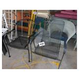 (2) OUTDOOR CHAIRS & TABLE (2) OUTDOOR CHAIRS & TABLE