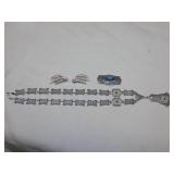LOT OF DECO STYLE COSTUME JEWELRY LOT OF DECO STYLE COSTUME JEWELRY