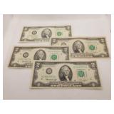 (3)-1976 & (1)-2003....$2 BILLS (3)-1976 & (1)-2003....$2 BILLS