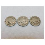 (3) BUFFALO NICKLES