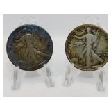 1942 & 43 WALKING LIB HALF DOLLARS 1942 & 43 WALKING LIB HALF DOLLARS