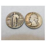 (2) SILVER QUARTERS (2) SILVER QUARTERS