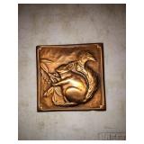 A. GILLES COPPER ART SQUIRRELL 4IN X 4IN.