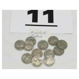 12 BUFFALO NICKELS, NO DATES