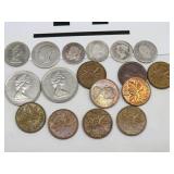 LOT OF CANADIAN COINS, SOME SILVER