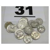 20 WASHINGTON SILVER QUARTERS 20 WASHINGTON SILVER QUARTERS