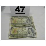 2 - CANADIAN DOLLAR BILLS 2 - CANADIAN DOLLAR BILLS