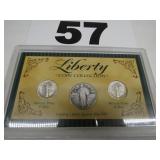 LIBERTY COIN COLLECTION, 2 DIMES & QUARTER LIBERTY COIN COLLECTION, 2 DIMES & QUARTER