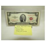 1953 $2 MINT ERROR, OFF CENTER 1953 $2 MINT ERROR, OFF CENTER