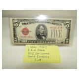 1928E $5 US NOTE, ERROR 1928E $5 US NOTE, ERROR