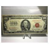 1966 RED SEAL $100 BILL 1966 RED SEAL $100 BILL