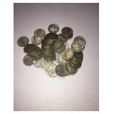 1 ROLL OF (50) MERCURY DIMES 1 ROLL OF (50) MERCURY DIMES