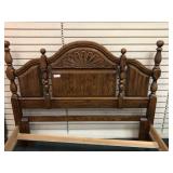 Modern Solid Wood Oak Full Size Bed -