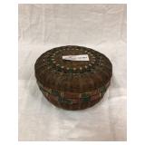 Wicker Sewing Basket , 5"h x 8.25d Wicker Sewing Basket , 5"h x 8.25d