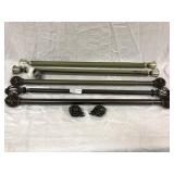 2 Sets of Curtain Rods, 1 Extra Rod, and 2 2 Sets of Curtain Rods, 1 Extra Rod, and 2