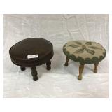 2 Milk Stools - 1 with Vinyl Seat/1 with 2 Milk Stools - 1 with Vinyl Seat/1 with