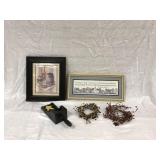 5 Decorator Items - 2 framed prints, hanging 5 Decorator Items - 2 framed prints, hanging
