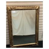 Modern Decorator Mirror in Gilded Frame,