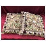 2 Large Tapistry Throw Pillows