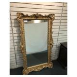 Decorator Mirror in Gilded Frame, 58" x 34"