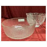 2 Pattern Glass Bowls, 8.5"d x 5.75"h, 9.5"