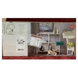Paulo 2 Shelf Bookcase, Weathered White, Paulo 2 Shelf Bookcase, Weathered White,