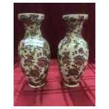 Pair of Asian influenced vases Pair of Asian influenced vases