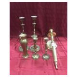 Six piece miscellaneous brass items Six piece miscellaneous brass items
