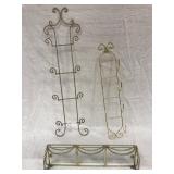 2 Decorator Items -  4-Plate Hanging Holder,