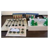 Dept 56 - Village Accessories - 7 Pieces - 2 sets