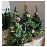 5 Tabletop Christmas Trees/Various Box of