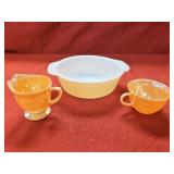 Fire King Casserole Dish w/ Cup & Creamer
