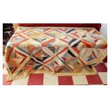 Antique Hand Sewn Quilt 82" x 62"