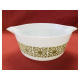 Pyrex 473 Autumn Floral Casserole w/ Lid 1966