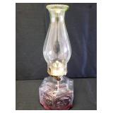 Vintage Glass Oil Lamp w/ Chimney
