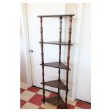 Wood & Laminate 5 Shelf Corner Display Etagere