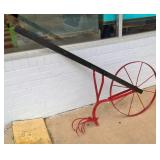 Antique Garden Plow - Painted Red