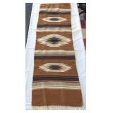 American Indian Style Wool Table Runner Brown/Grey