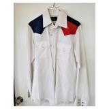 Classic TEXAS Red White Blue Square Dancing Shirt