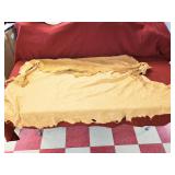 Large Honey Colored Buckskin Leather Hide 5ft