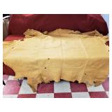 Large Honey Colored Buckskin Leather Hide 6ft