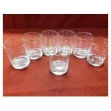 Set of 7 Gold Trimmed Old Fashioned Glasses