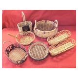 Small Collection of Metal & Woven Wicker Baskets