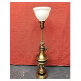 Tall Heavy Ornate Brass Table Lamp