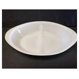 Vintage Glasbake Opal Divided Dish