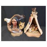 Native American Decor - Indian Head & Tipi