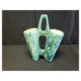 Unique Double Sided Blue-Green Ceramic Vase