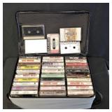 Country Music Cassette Collection w/ Storage Case