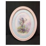 Framed Pastel Birdhouse Print