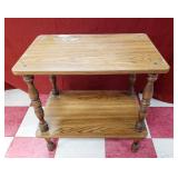 Wood & Composite Two-Shelf Side Table